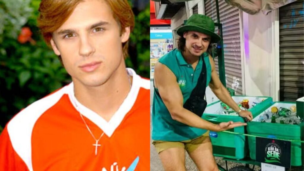 Daniel Erthal usando uma regata simples e bermuda, com o rosto levemente suado