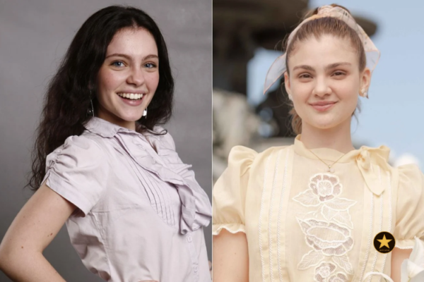 m retrato contemporâneo de Cecília Dassi em seu consultório, sentada em uma poltrona de tecido cinza com uma estante de livros de psicologia ao fundo.