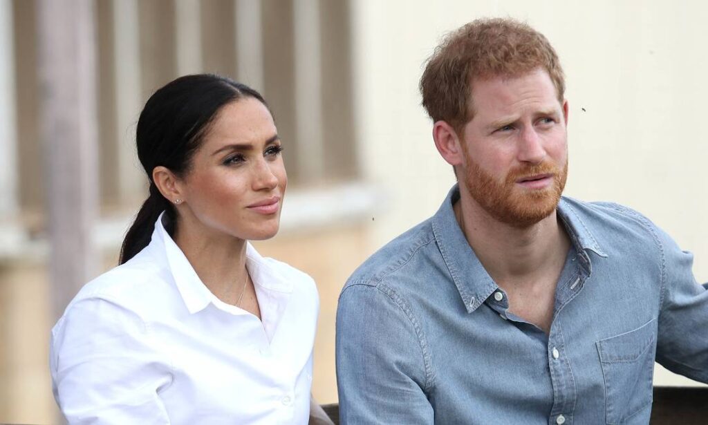 Meghan Markle com seu esposo