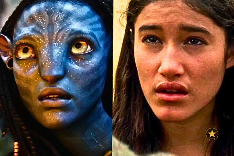 Plano fechado de Q'orianka Kilcher saindo de um tribunal, com iluminação dura e realista. Ela veste um blazer escuro impecável e encara a câmera de lado com uma expressão de desafio e esgotamento.